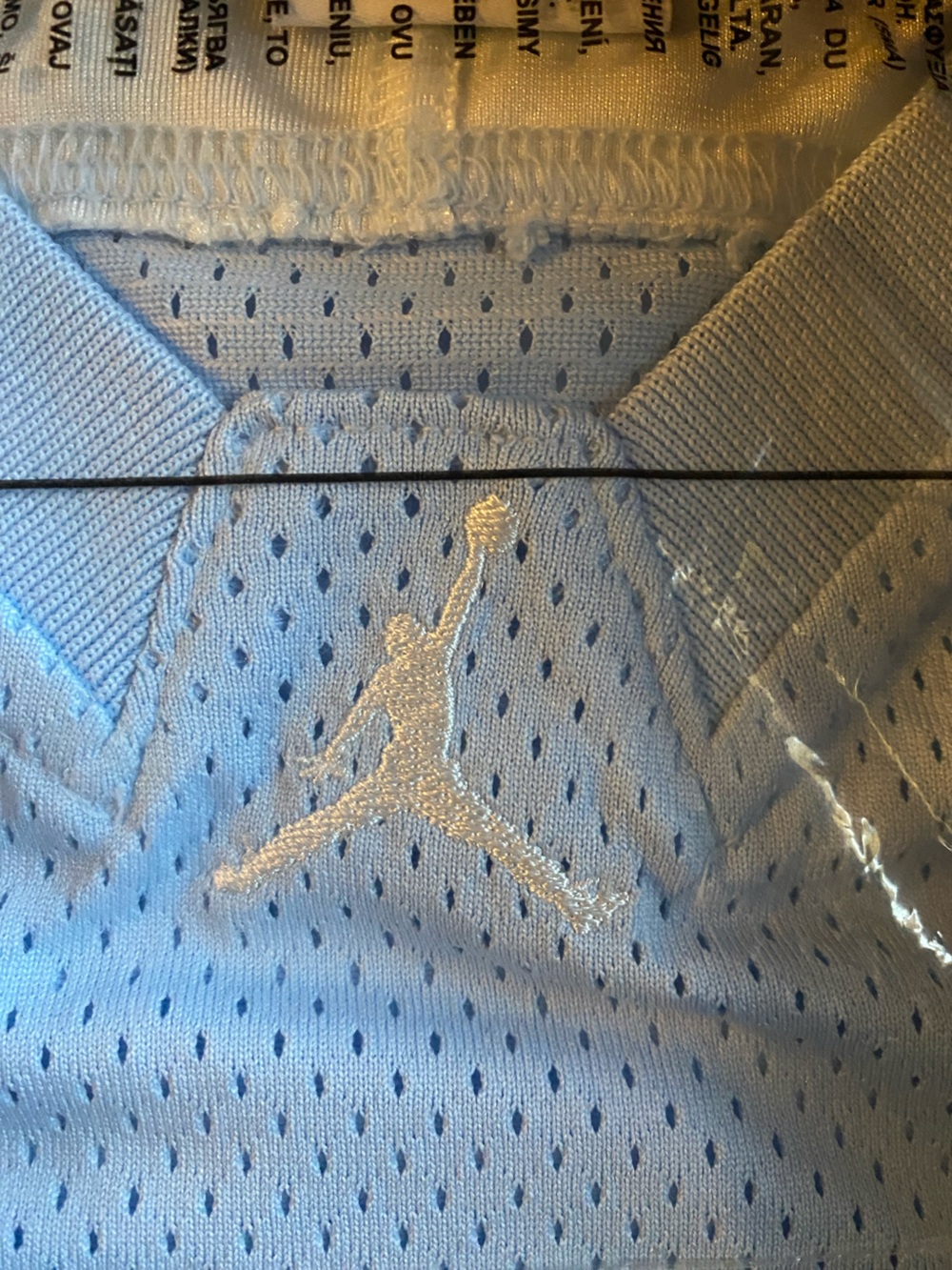 Supreme / Jordan Warm Up Jersey “Light Blue” XL - Picture 6 of 10